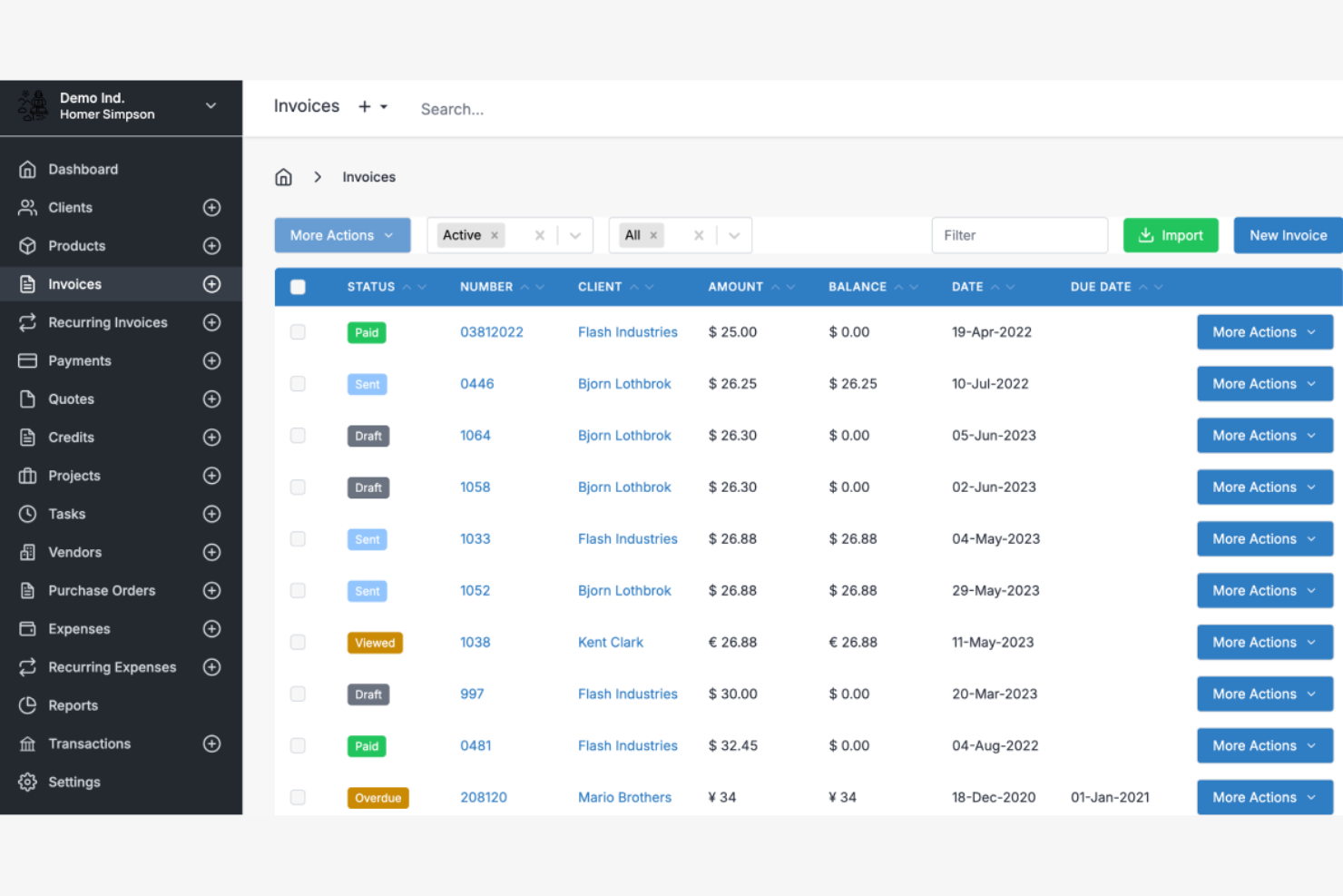 Invoice Ninja screenshot - Le 10 Migliori Soluzioni di Fatturazione per Mac Recensite nel 2026