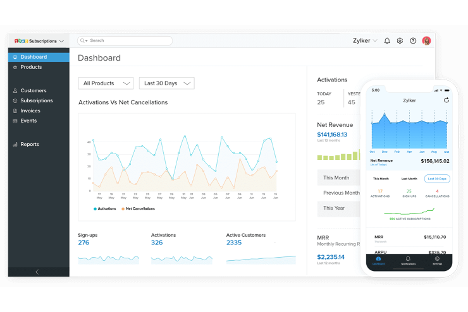 Zoho Billing screenshot - 10 Mejores Alternativas a Chargebee Analizadas en 2026