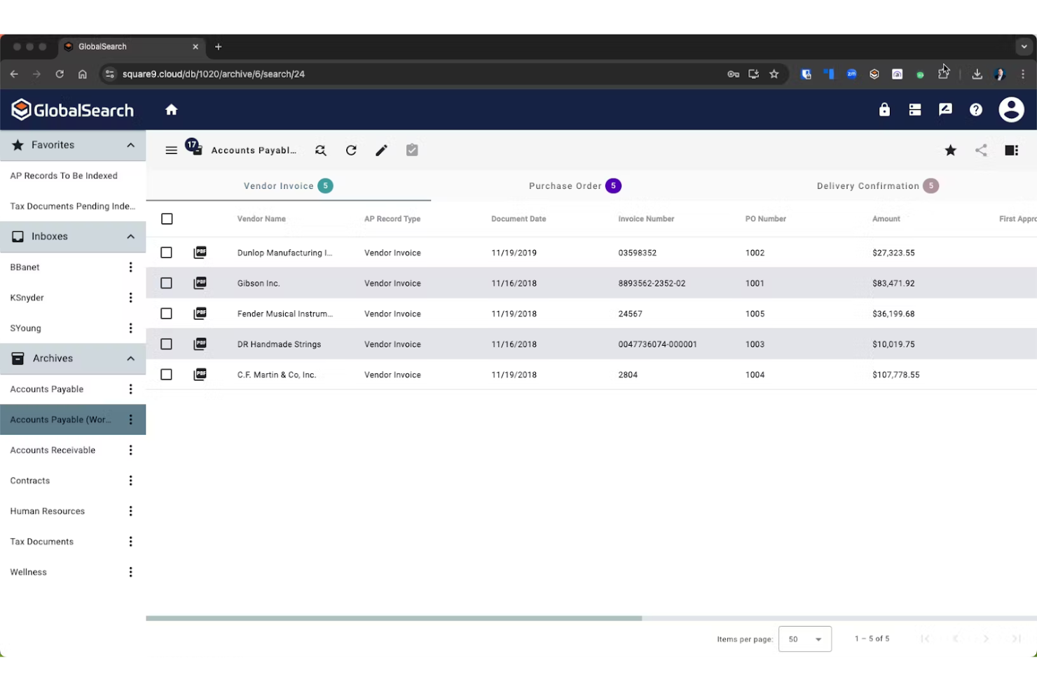 Square 9 screenshot - Los 10 mejores software de auditoría de cuentas por pagar revisados en 2026