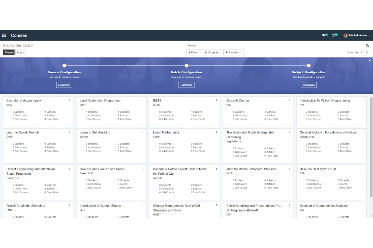 OpenEduCat screenshot - 10 Mejores ERP Educativos Evaluados en 2026