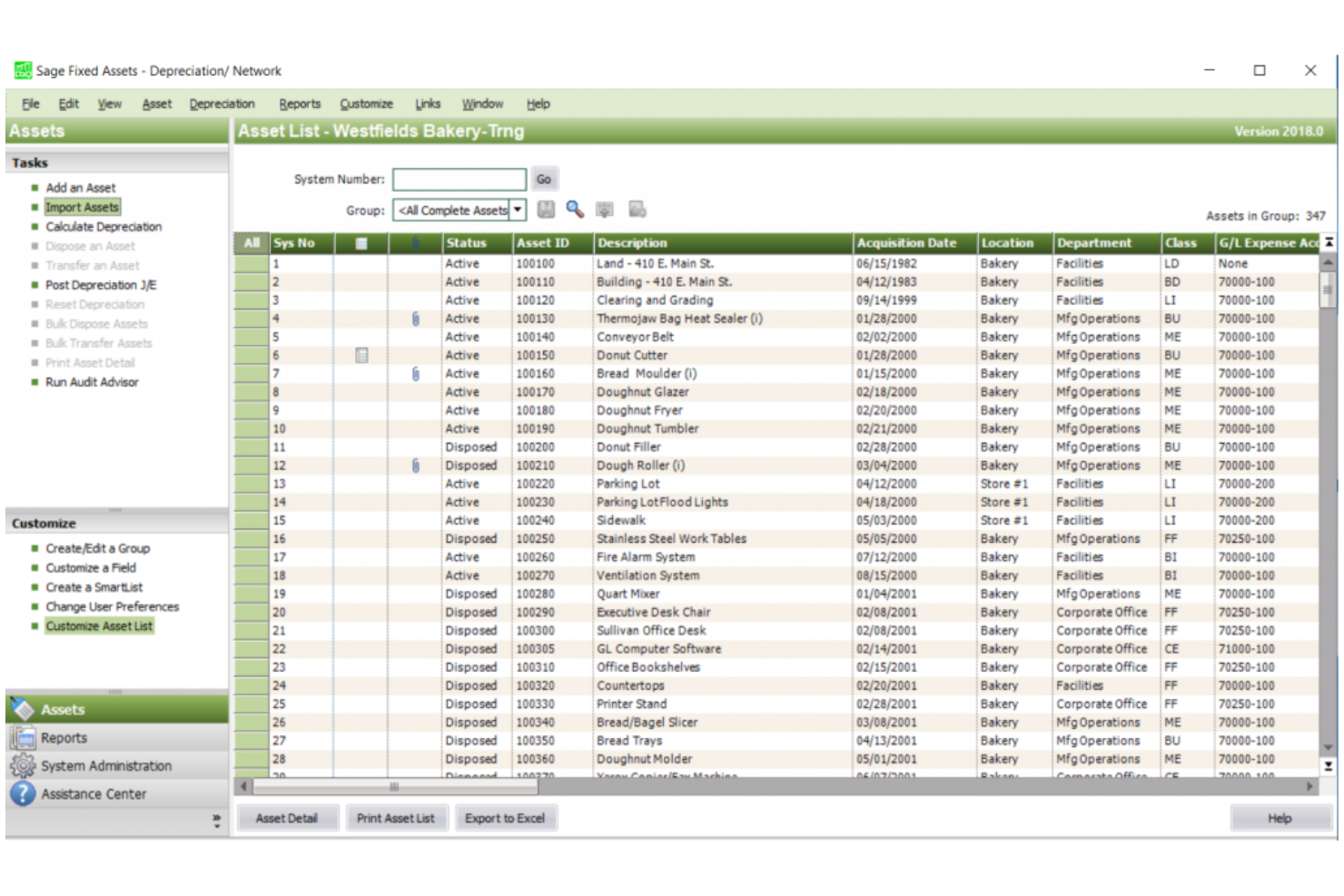Sage Fixed Assets screenshot - Le 10 Migliori Soluzioni Software per la Gestione dei Beni Ammortizzabili nel 2026