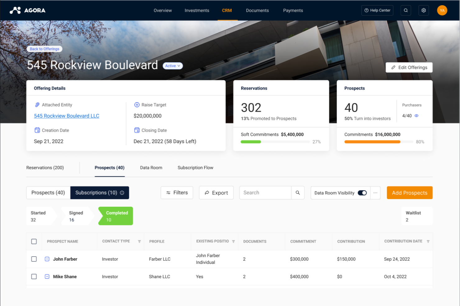 Agora screenshot - 17 Migliori Software per le Relazioni con gli Investitori Selezionati per il 2026