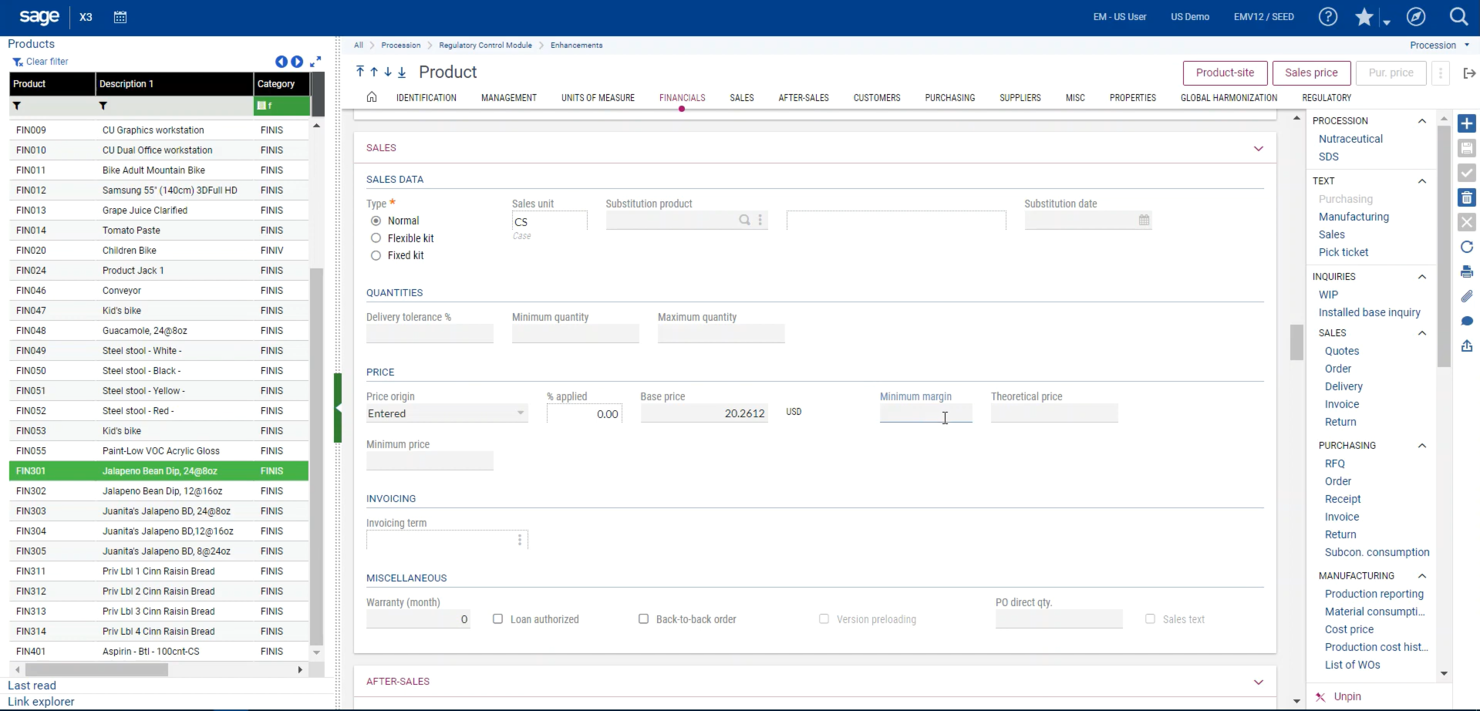 Sage X3 screenshot - Las 10 Mejores Soluciones de Software Contable para Manufactura en 2026