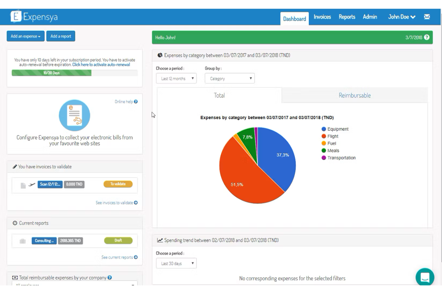 Expensya screenshot - 10 Mejores Software de Gestión de Viajes y Gastos para 2026