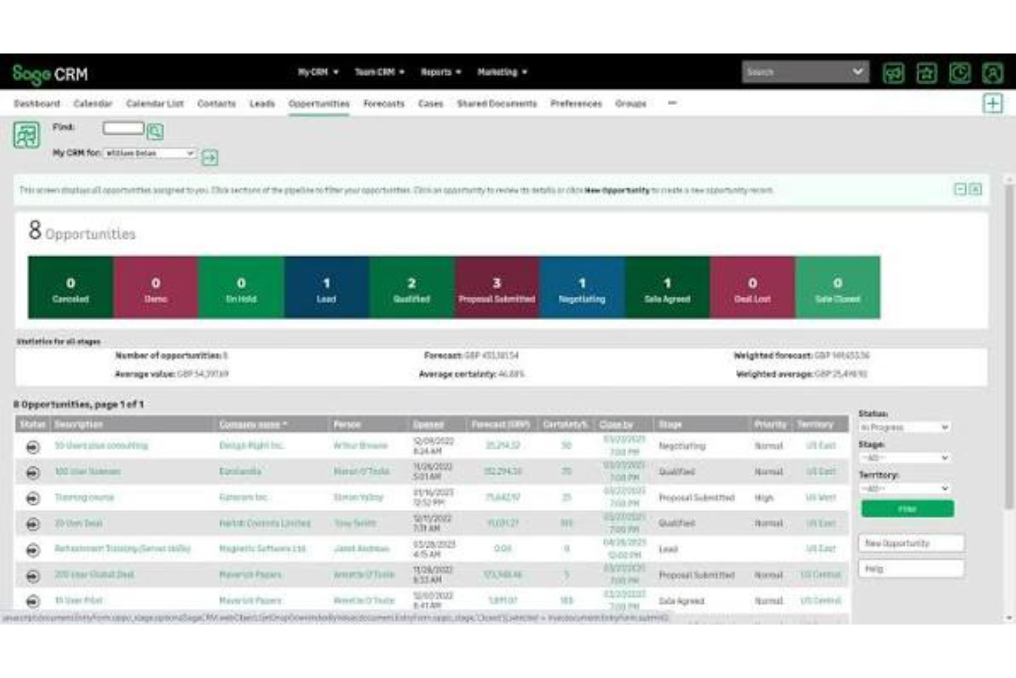 Sage screenshot - Le 10 migliori alternative a QuickBooks recensite nel 2026