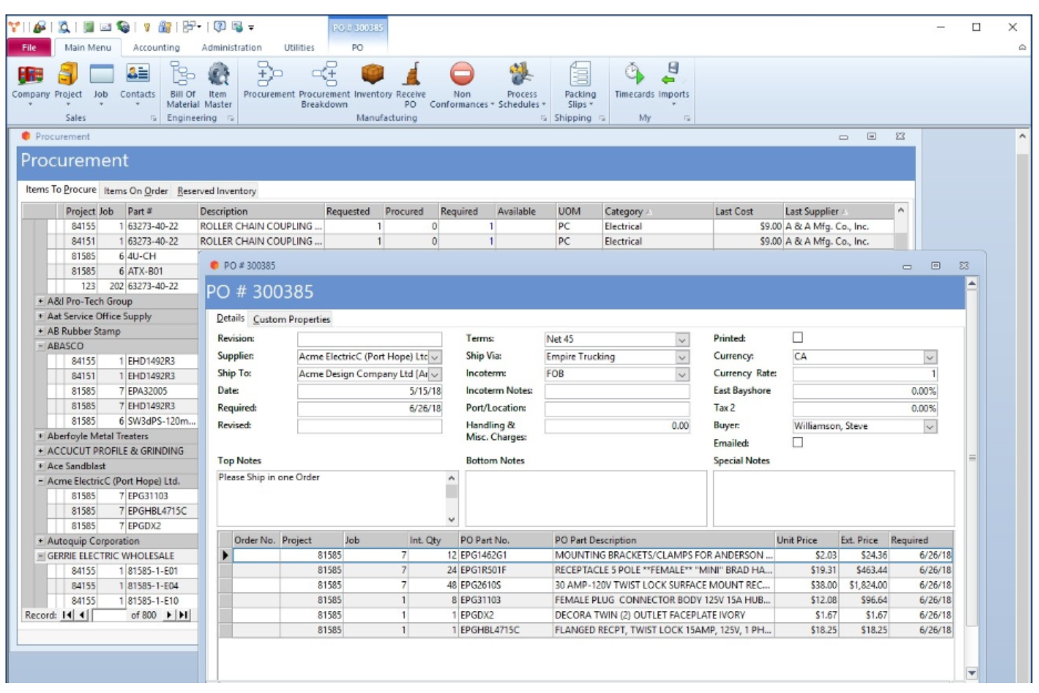 Total ETO screenshot - 10 Mejores Software ERP para Manufactura en 2026