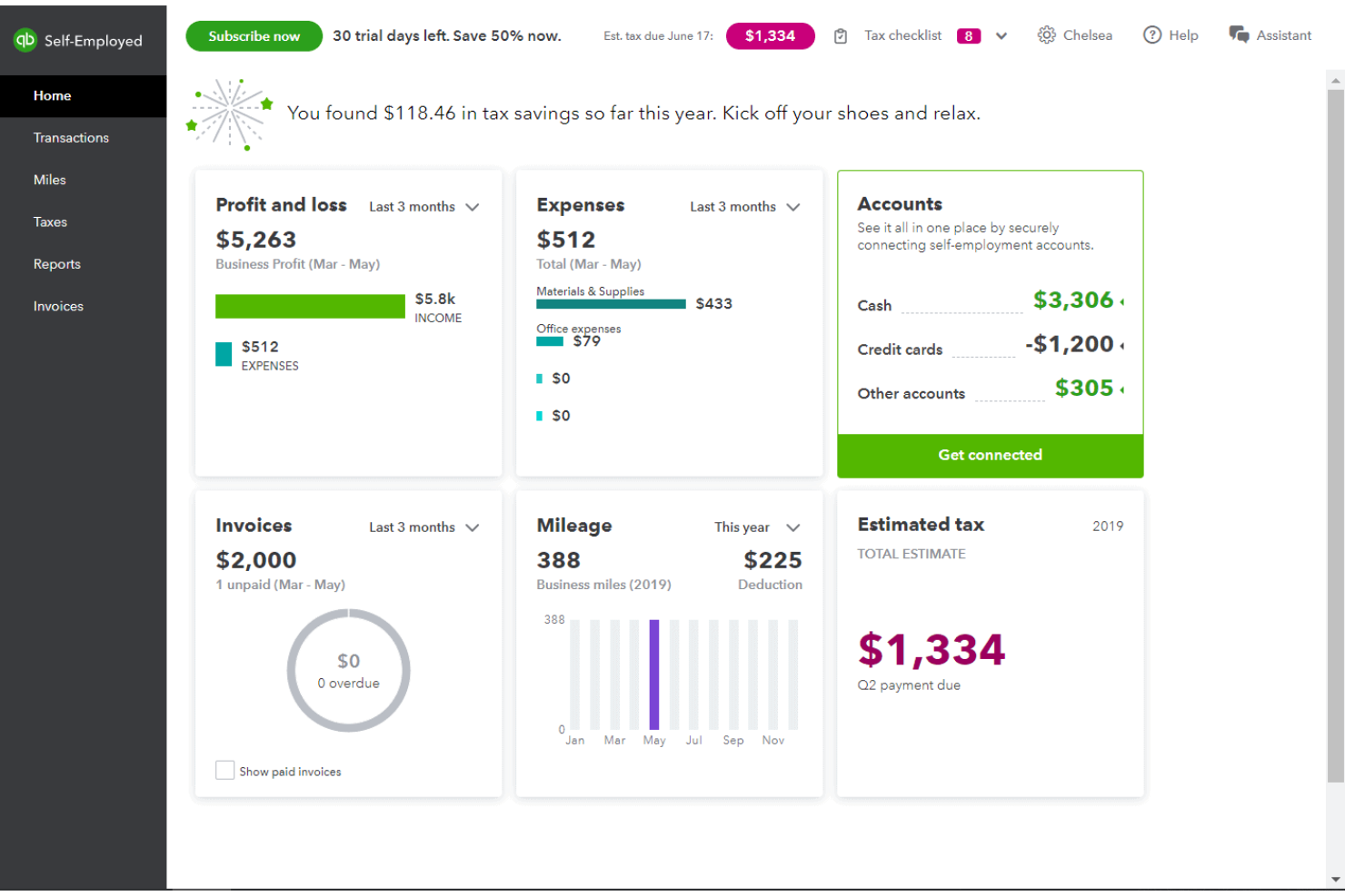 QuickBooks Solopreneur screenshot - Las 10 Mejores Soluciones de Software de Impuestos para Pequeñas Empresas en 2026