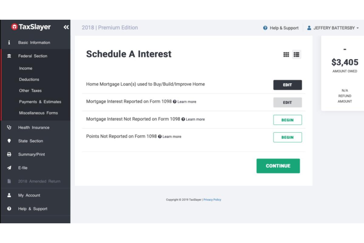 TaxSlayer screenshot - Las 10 Mejores Soluciones de Software de Impuestos para Pequeñas Empresas en 2026