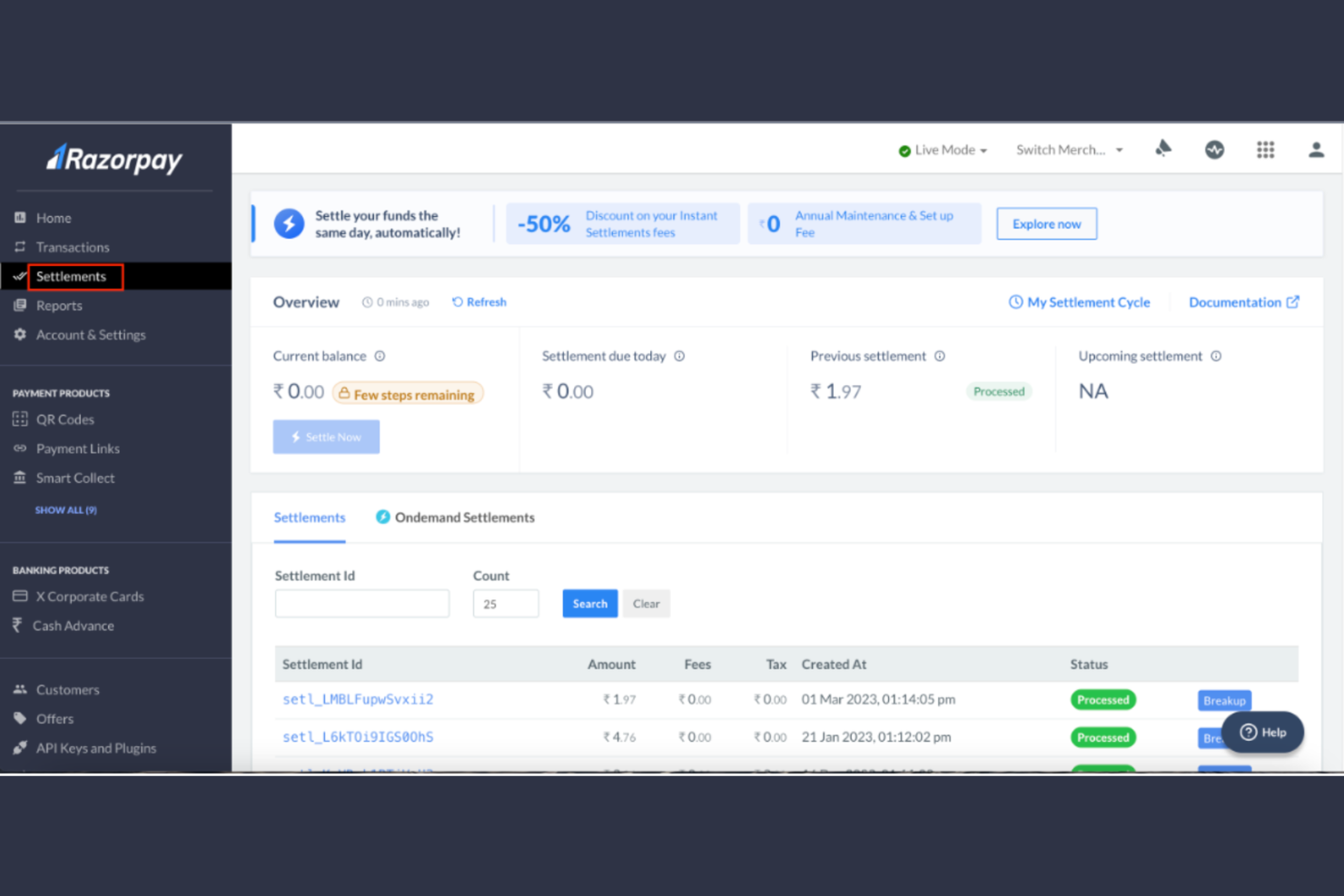 Razorpay screenshot - 10 beste API’s voor betalingsgateways, beoordeeld in 2026