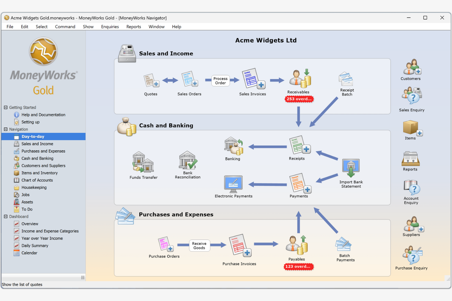 MoneyWorks screenshot - 10 beste facturatiesoftwareprogramma’s voor Mac beoordeeld in 2026