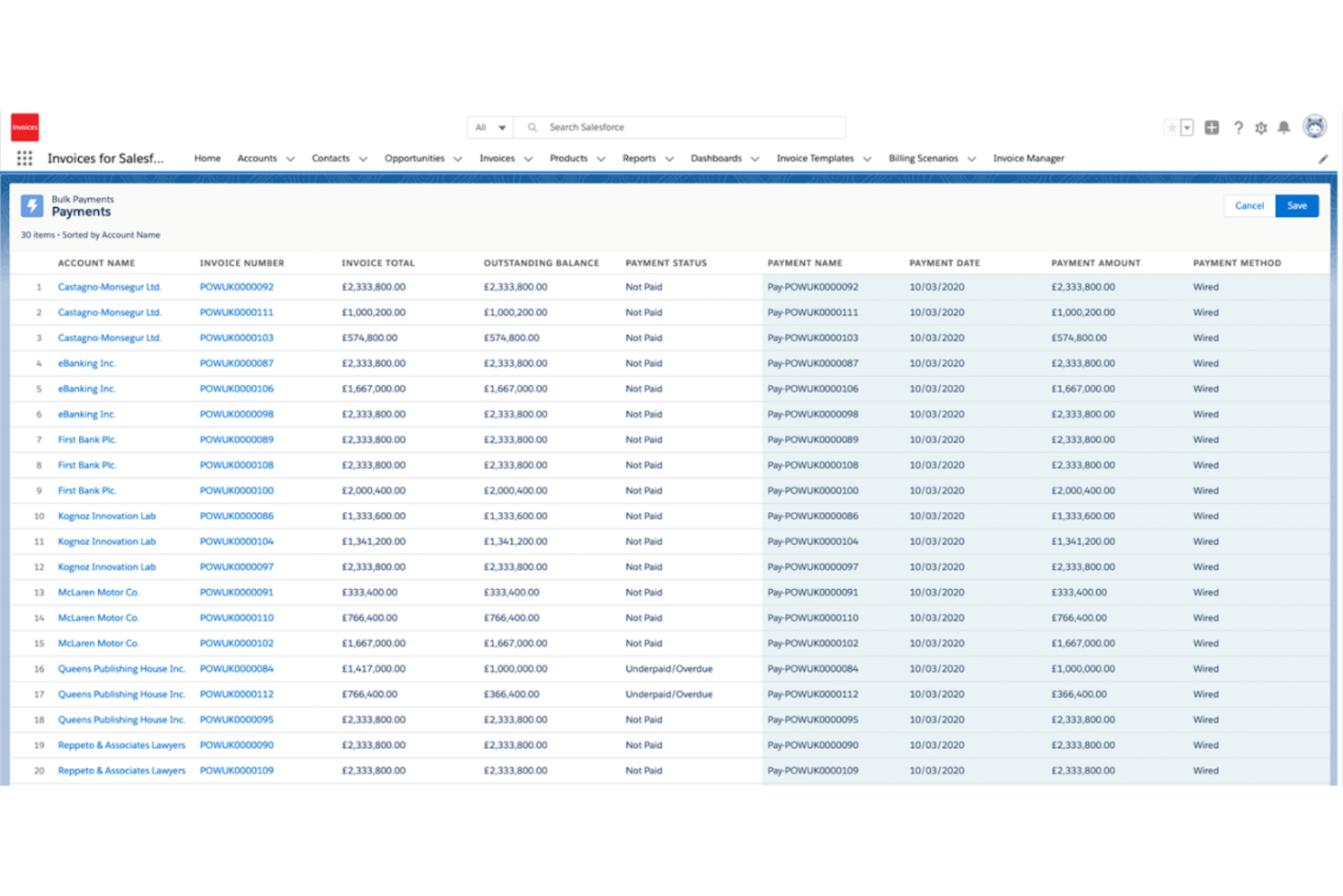 Salesforce Revenue Cloud screenshot - De 10 beste factureringssoftware voor ondernemingen beoordeeld in 2026