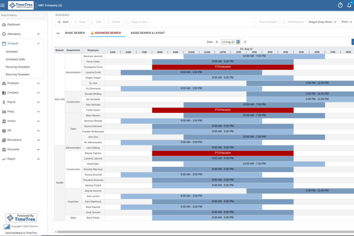 TimeTrex screenshot - 10 beste Paycor-alternatieven voor loonadministratie en HR in 2026