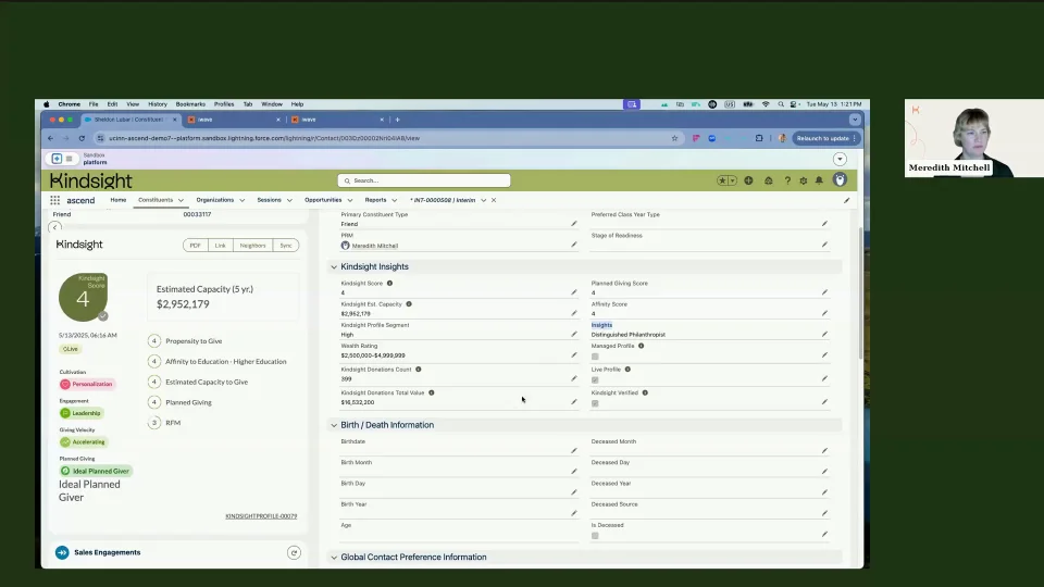 Kindsight screenshot - 10 beste software voor fondsenwerving beoordeeld in 2026