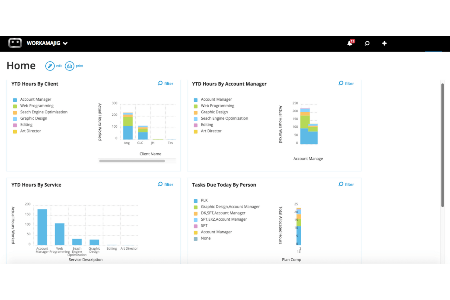 Workamajig screenshot - 10 beste alternatieven voor Scoro in 2026