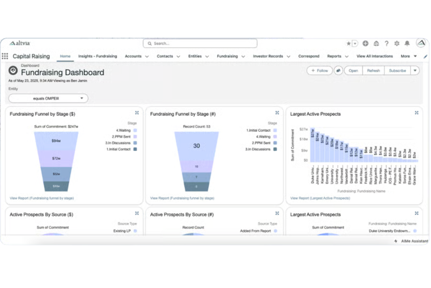 Altvia screenshot - 10 beste softwareoplossingen voor portefeuillebeheer van private equity in 2026