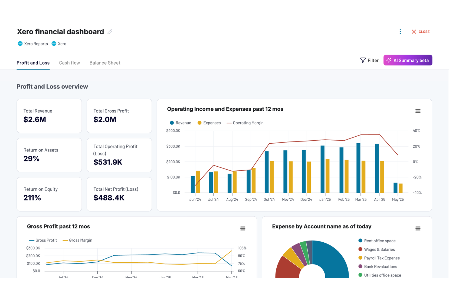 Xero screenshot - 10 softwareprogramma’s voor onkostenbeheer voor non-profitorganisaties in 2026