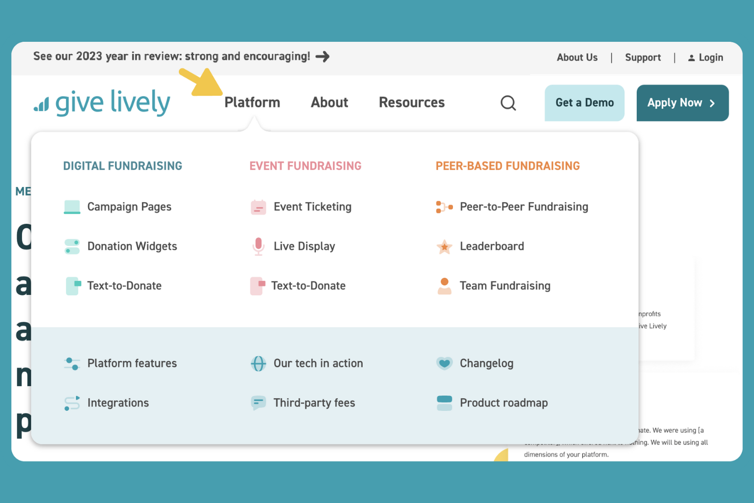 Give Lively screenshot - 10 beste software voor fondsenwerving beoordeeld in 2026
