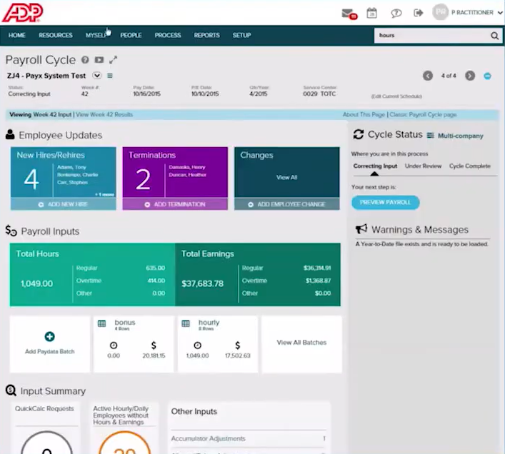 ADP Workforce Now screenshot - 10 beste Paycor-alternatieven voor loonadministratie en HR in 2026