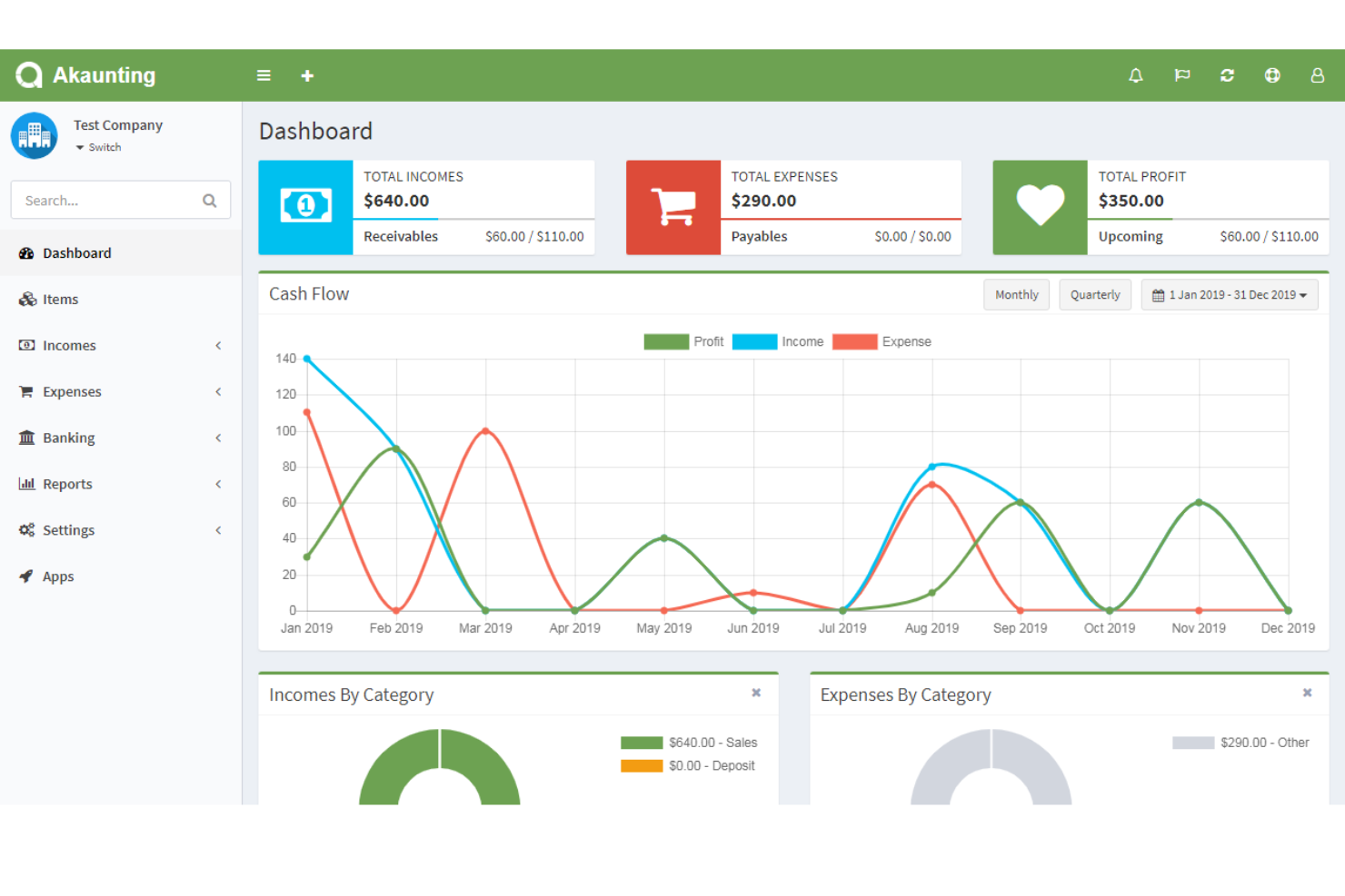 Akaunting screenshot - 10 beste FreeAgent-alternatieven voor boekhouding in 2026
