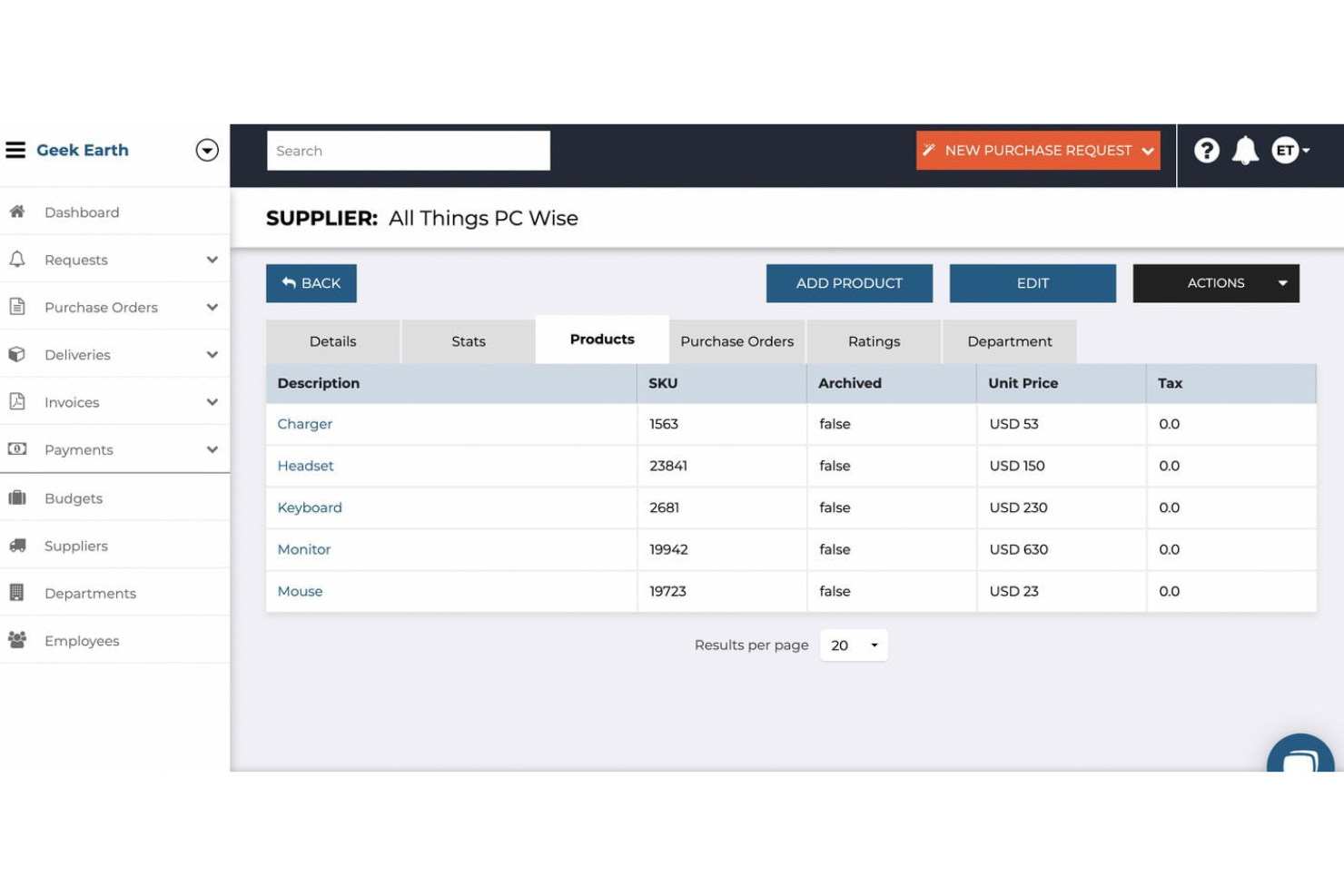 ProcurementExpress.com screenshot - 10 beste gratis software voor inkooporders beoordeeld in 2026