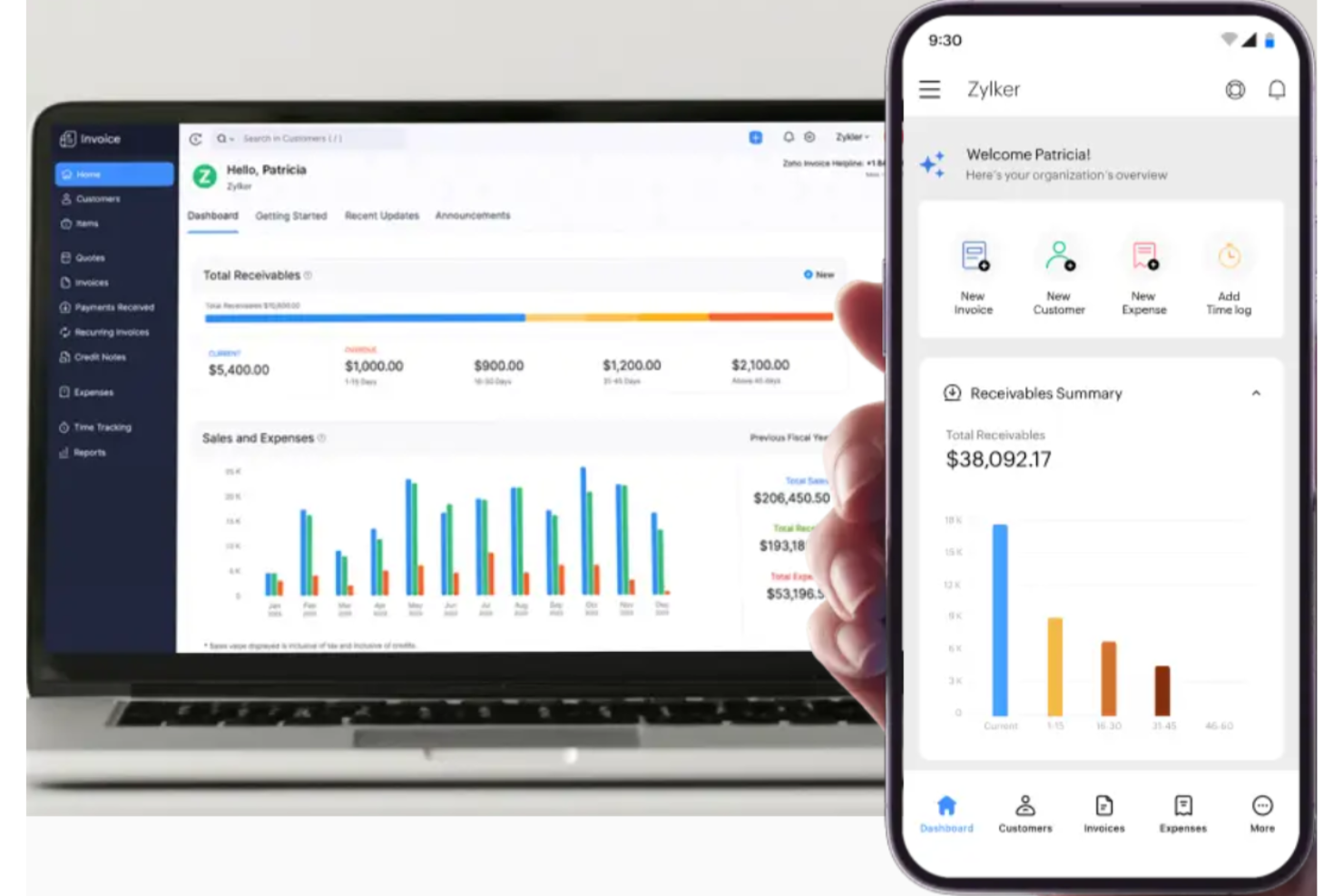 Zoho Invoice screenshot - 10 beste gratis factureringssoftware beoordeeld in 2026
