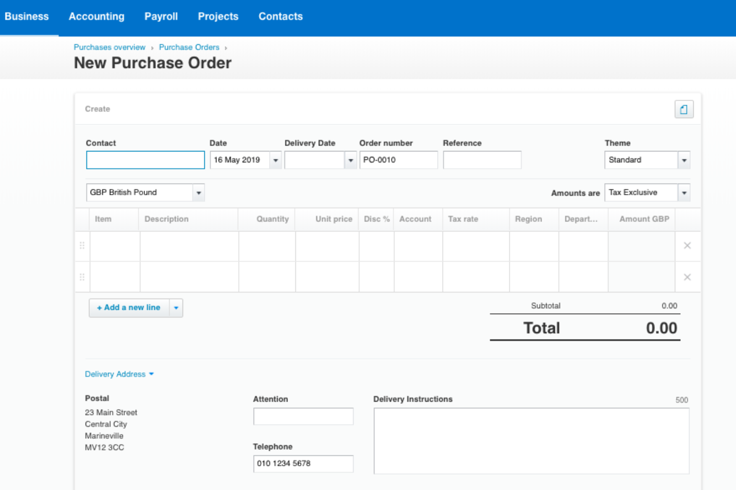 Xero screenshot - 10 beste software voor leaseboekhouding in 2026