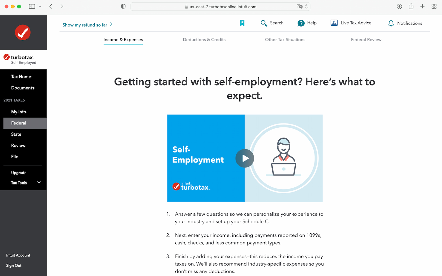 TurboTax screenshot - 10 Beste Belastingsoftware Beoordeeld in 2026