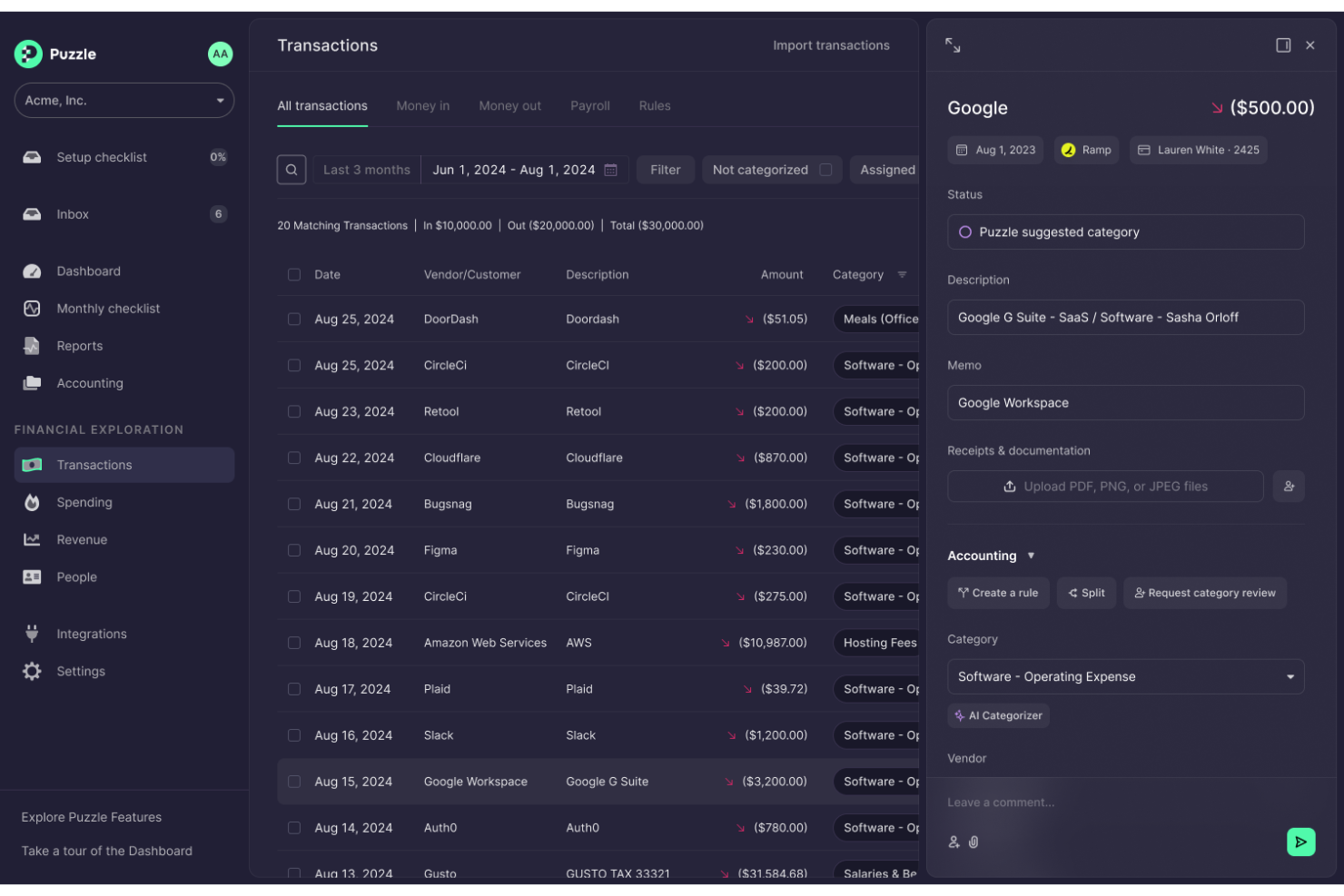 Puzzle screenshot - 10 beste boekhoudsoftware voor de bouwsector beoordeeld in 2026
