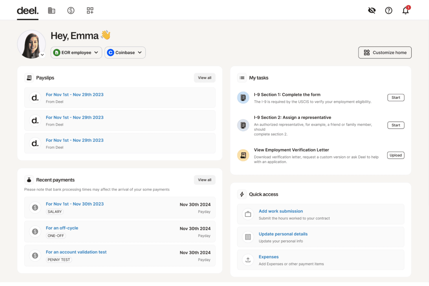 Deel Payroll screenshot - 10 beste softwareoplossingen voor uitgavenbeheer van 2026