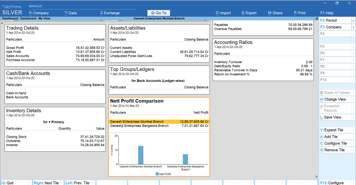 TallyPrime screenshot - 10 beste ERP-software voor crediteurenadministratie beoordeeld in 2026