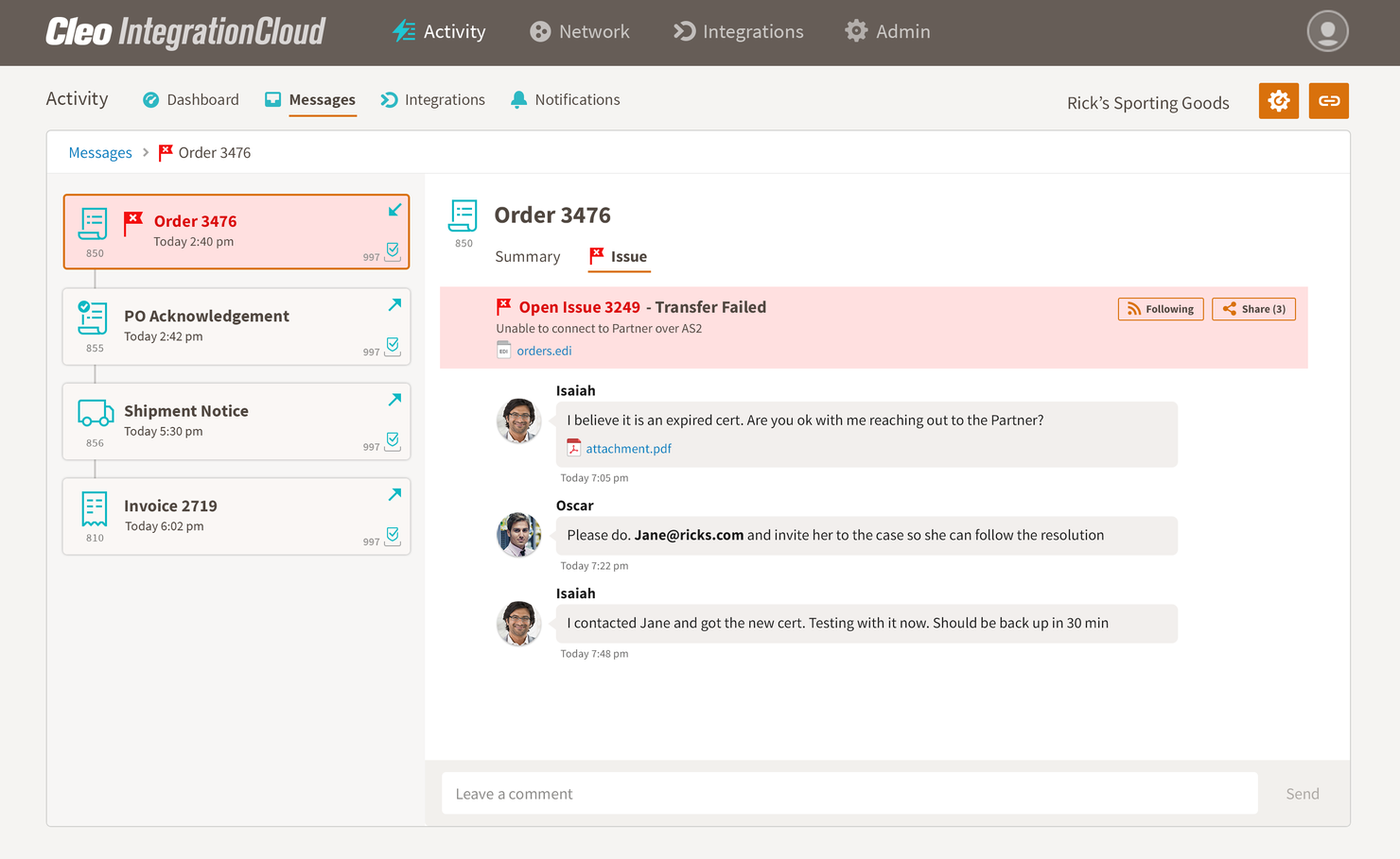 Cleo screenshot - 10 beste EDI-ERP-software beoordeeld in 2026