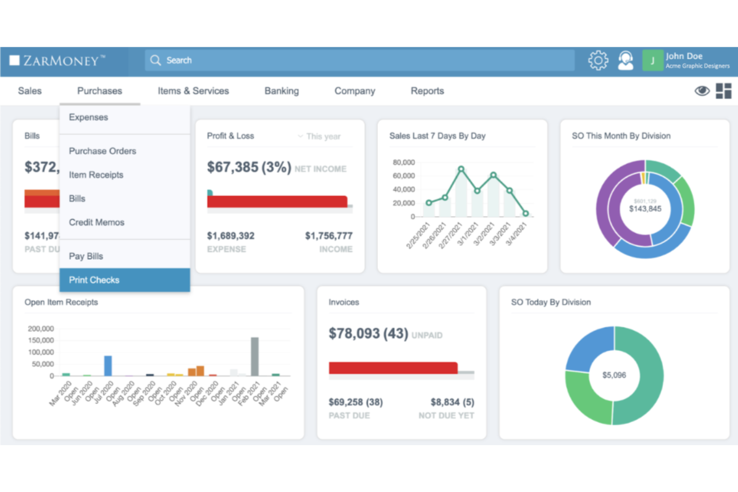 ZarMoney screenshot - 10 beste internationale boekhoudsoftware beoordeeld in 2026