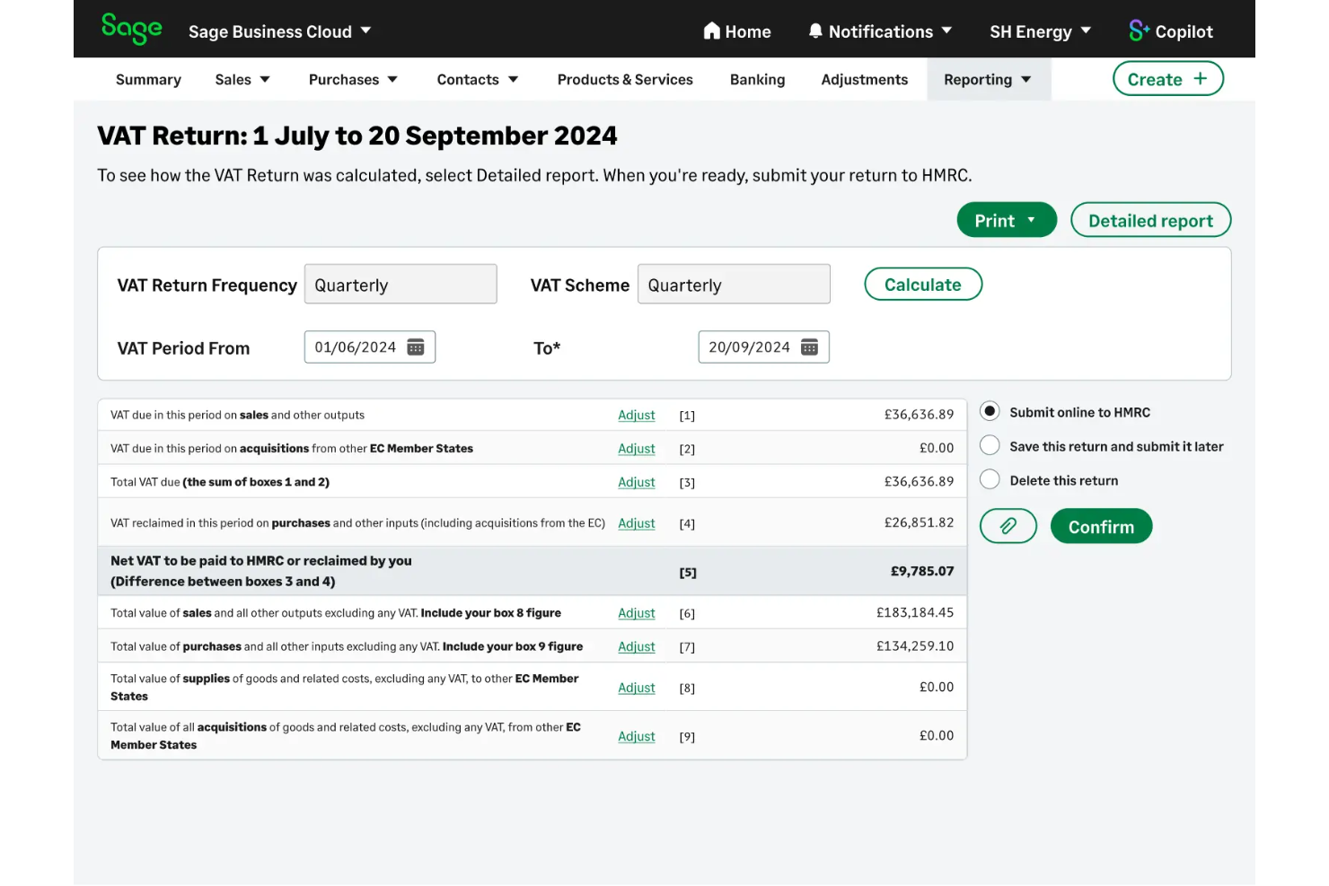 Sage screenshot - 10 beste Britse belastingsoftware in 2026