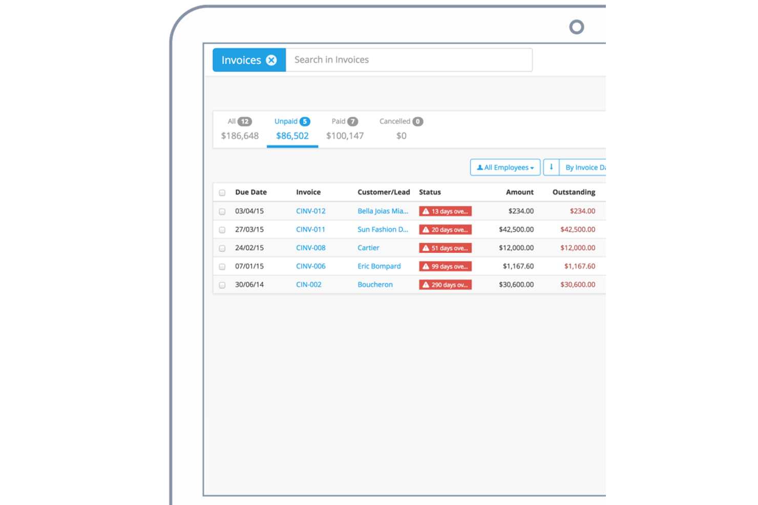 OneUp screenshot - 10 beste gratis facturatiesoftware voor kleine bedrijven in 2026