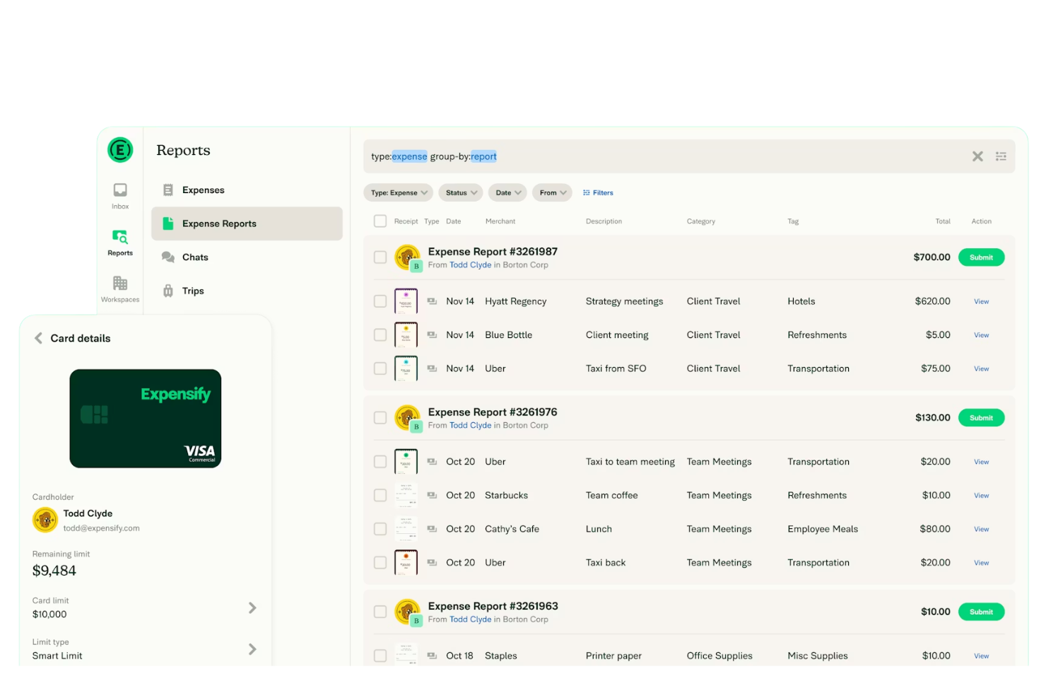 Expensify screenshot - 10 Softwareoplossingen voor creditcardafstemming voor 2026