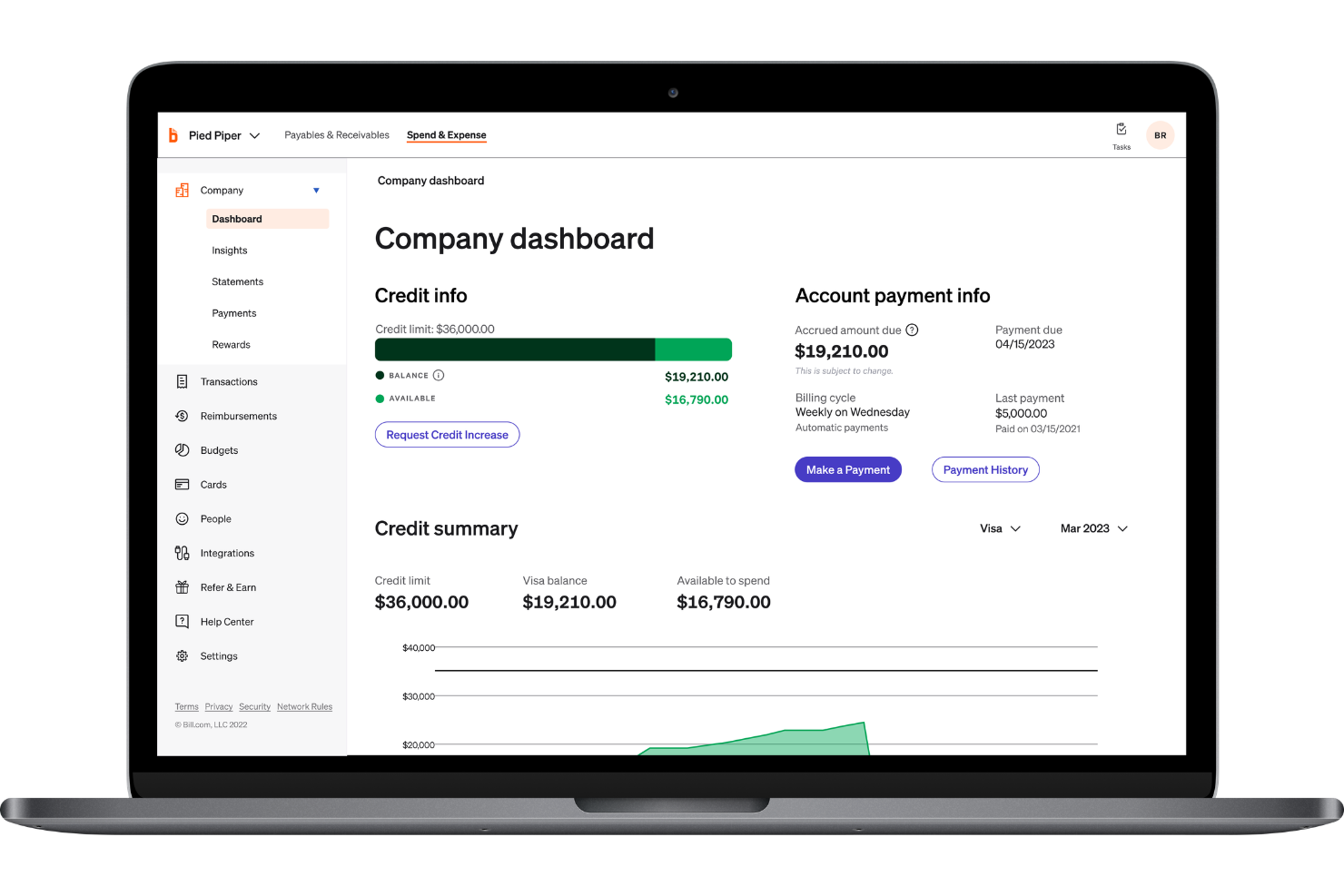 BILL Spend &amp; Expense screenshot - 10 beste tools voor onkostenbeheer voor kleine bedrijven voor 2026