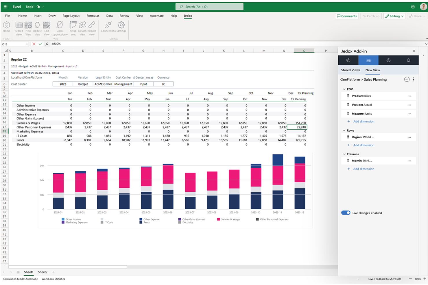 Jedox screenshot - 10 beste software voor bedrijfsbudgettering beoordeeld in 2026