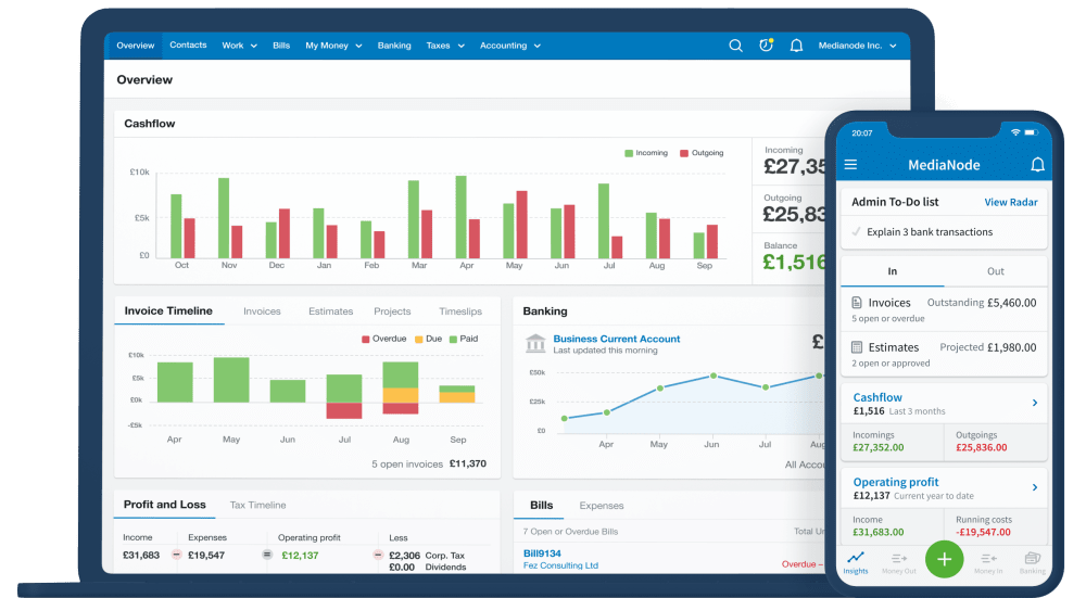 FreeAgent screenshot - De 10 beste boekhoudsoftware voor kleine bedrijven beoordeeld voor 2026