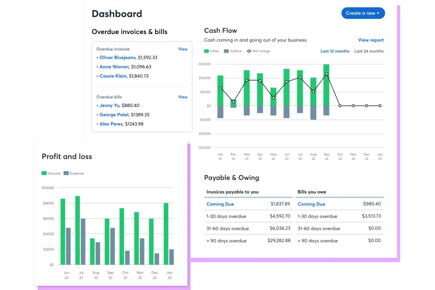 Wave screenshot - 10 beste boekhoudsoftware voor non-profitorganisaties in 2026