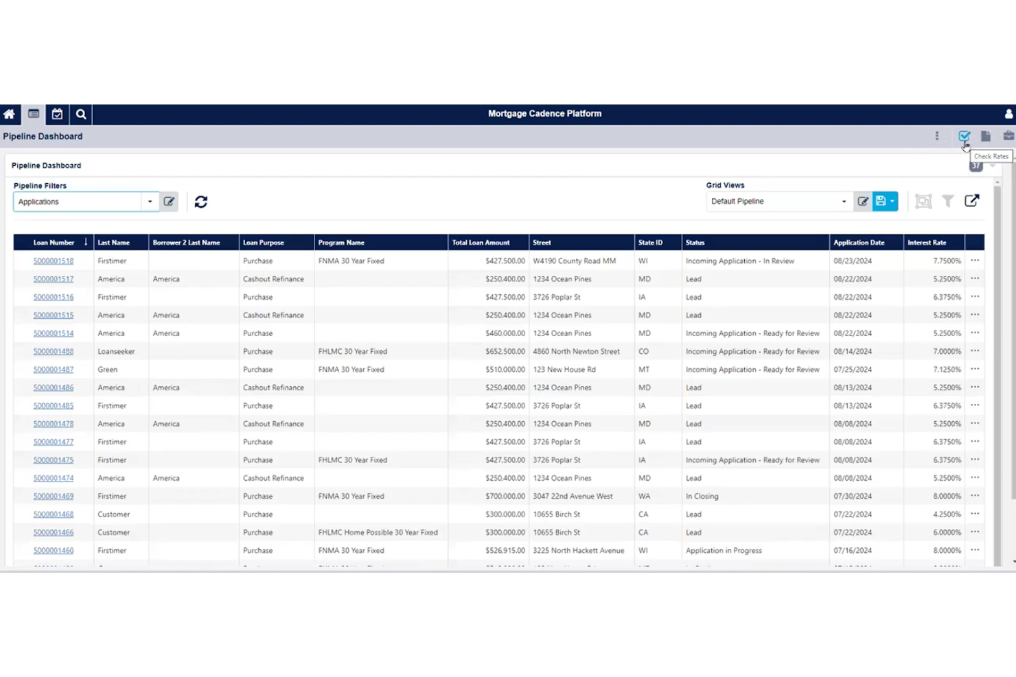 Mortgage Cadence Platform screenshot - 10 beste software voor kredietbeoordeling, beoordeeld in 2026