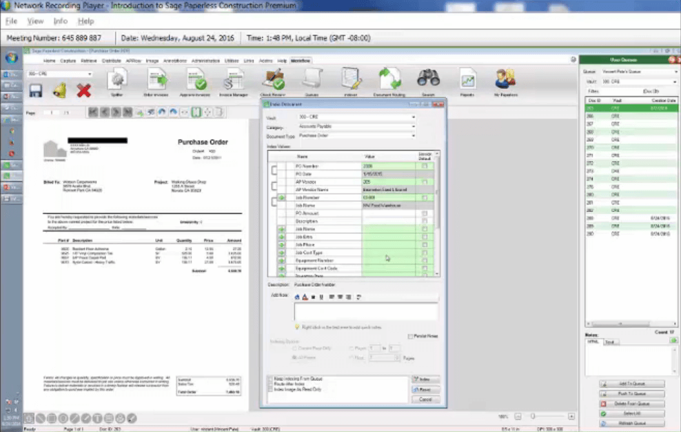 Sage Paperless Construction screenshot - 10 beste boekhoudsoftware voor de bouwsector beoordeeld in 2026