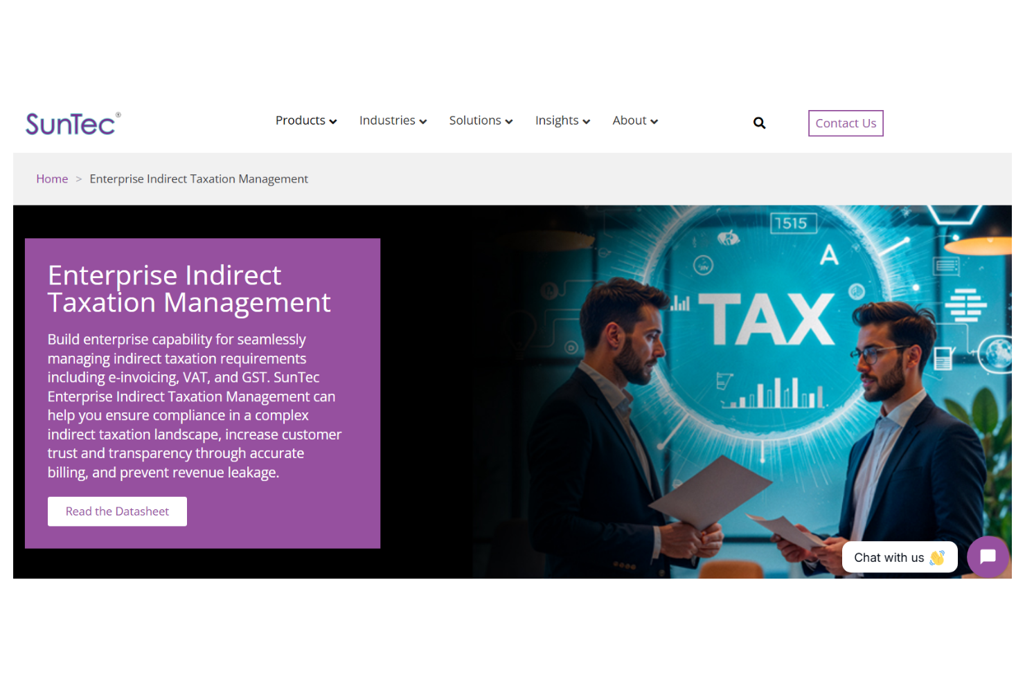 SunTec Indirect Taxation Management screenshot - 10 beste softwareoplossingen voor wereldwijde belastingnaleving voor 2026