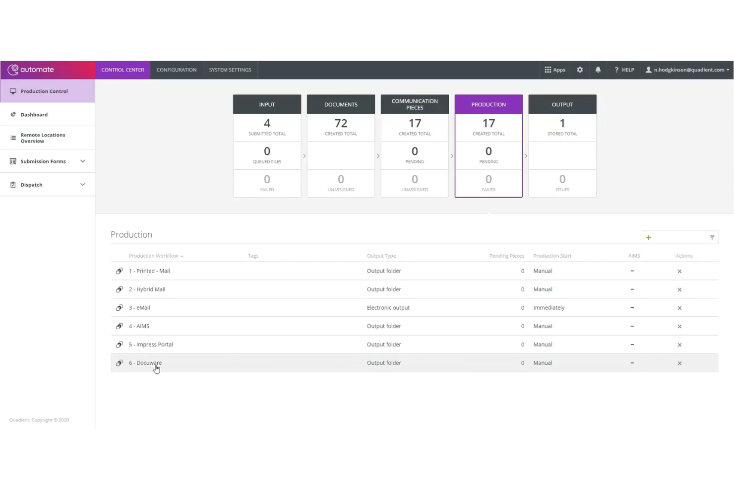 Quadient screenshot - 10 beste factuur- en inkoopordersoftware voor 2026