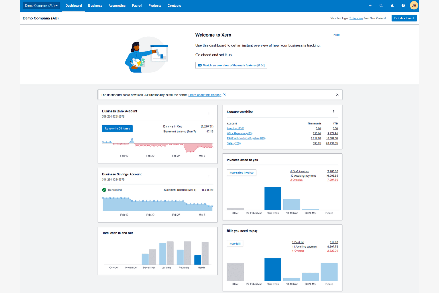 Xero screenshot - 10 bästa programvarorna för B2B-fakturering granskade 2026