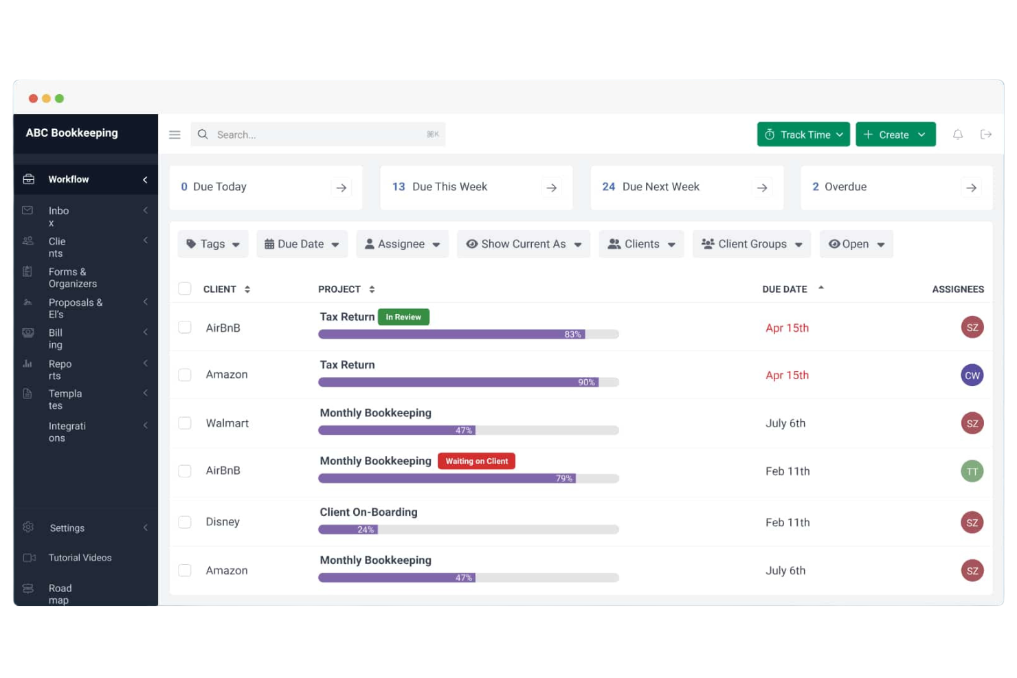 Financial Cents screenshot - 17 alternative a TaxDome selezionate per il 2026 per studi di commercialisti