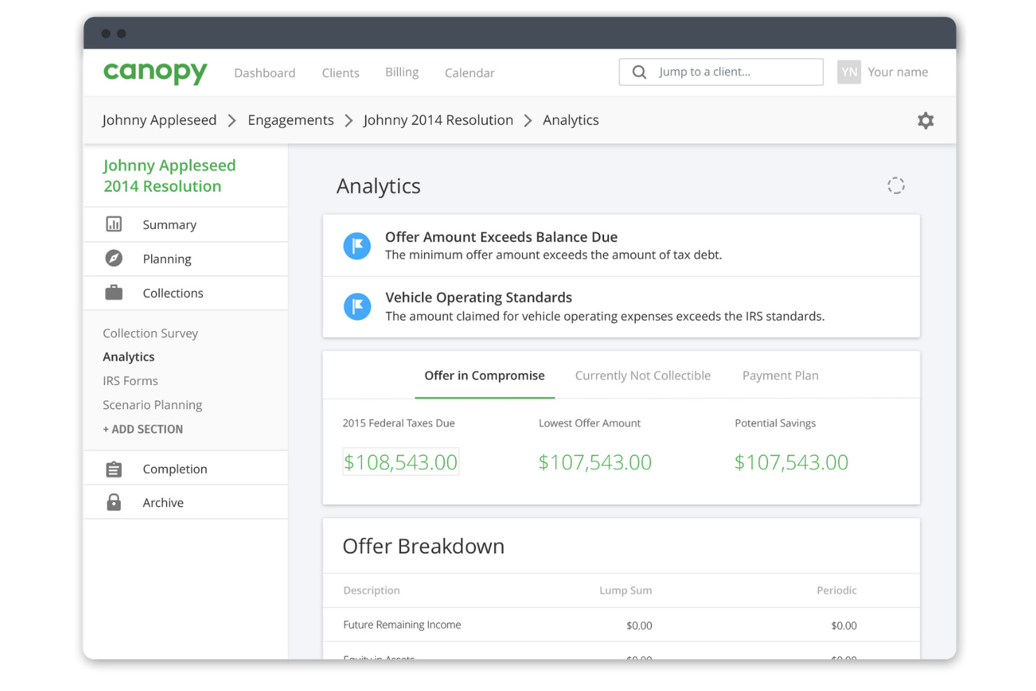 Canopy screenshot - 17 alternative a TaxDome selezionate per il 2026 per studi di commercialisti