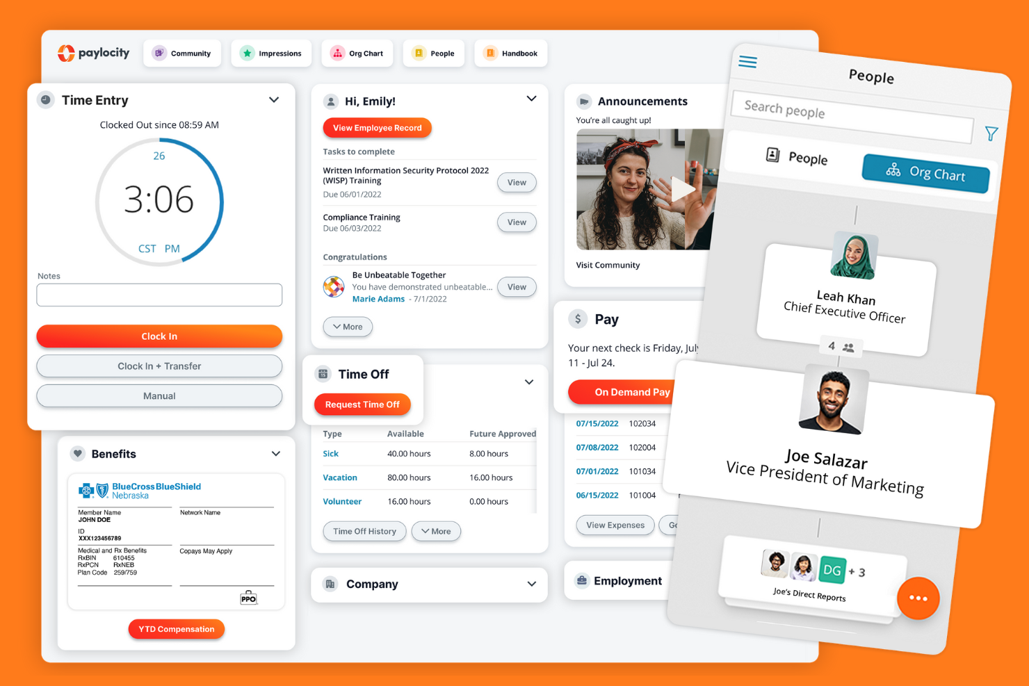 Paylocity screenshot - 10 migliori alternative ad ADP per il 2026