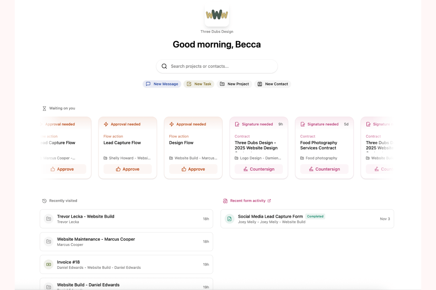 Dubsado screenshot - Las 10 mejores alternativas a Bonsai analizadas en 2026