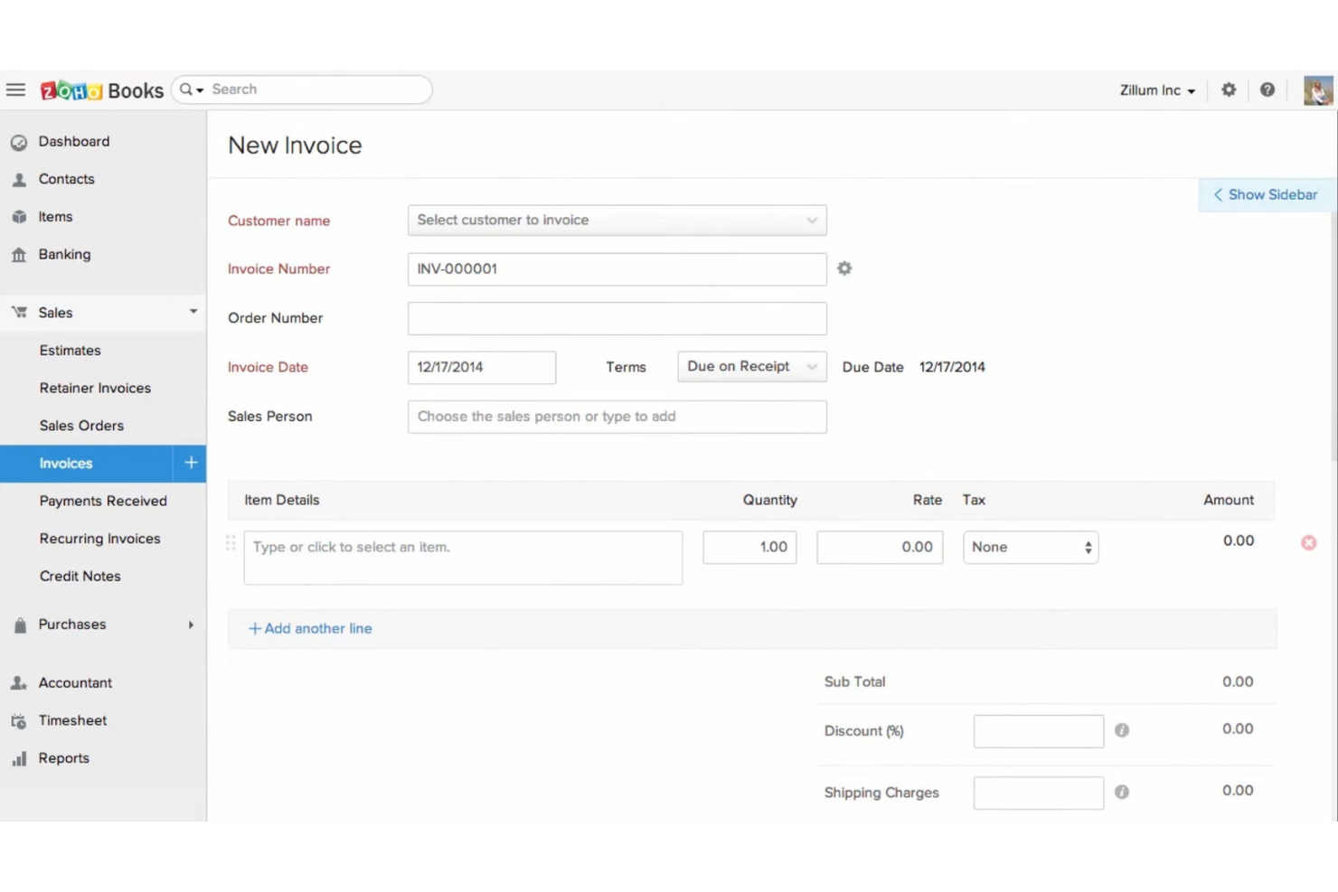 Zoho Books screenshot - 10 meilleures alternatives à Sage Intacct évaluées en 2026