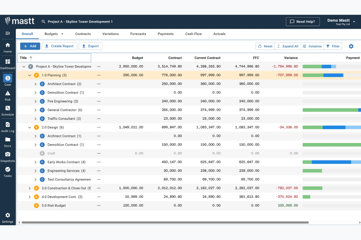 Mastt screenshot - 10 meilleures alternatives à Procore pour la construction en 2026